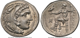MACEDONIAN KINGDOM. Alexander III the Great (336-323 BC). AR drachm (17mm, 4.24 gm, 1h). NGC AU 5/5 - 5/5. Posthumous issue of Mylasa, ca. 310-300 BC....