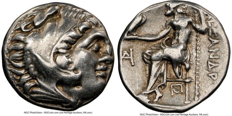 MACEDONIAN KINGDOM. Alexander III the Great (336-323 BC). AR drachm (17mm, 2h). ...