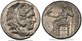MACEDONIAN KINGDOM. Philip III Arrhidaeus (323-317 BC). AR tetradrachm (25mm, 17.17 gm, 8h). NGC Choice XF 5/5 - 4/5, Fine Style. Lifetime issue of Ba...