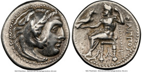 MACEDONIAN KINGDOM. Philip III Arrhidaeus (323-317 BC). AR drachm (18mm, 1h). NGC Choice VF. Magnesia ad Maeandrum, ca. 323-319 BC. Head of Heracles r...