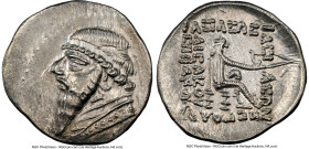 PARTHIAN KINGDOM. Mithradates II (ca. 121-91 BC). AR drachm (21mm, 11h). NGC Choice AU. Rhagae or Ecbatana, ca. 109-96/5 BC. Diademed, draped bust of ...
