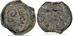 JUDAEA. Roman Procurators. Pontius Pilate (AD 26-36). AE prutah (15mm, 4h). NGC Choice Fine. Jerusalem, dated Regnal Year 17 of Tiberius (AD 30). TIBE...