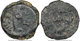 JUDAEA. Roman Procurators. Pontius Pilate (AD 26-36). AE prutah (17mm, 12h). NGC Choice Fine. Jerusalem, dated Regnal Year 17 of Tiberius (AD 30). TIB...