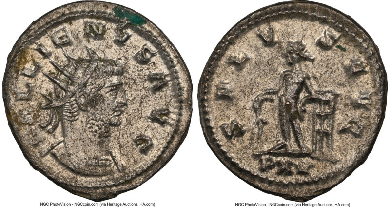 Gallienus, Sole Reign (AD 253-268). BI antoninianus (21mm, 12h). NGC MS, Silveri...