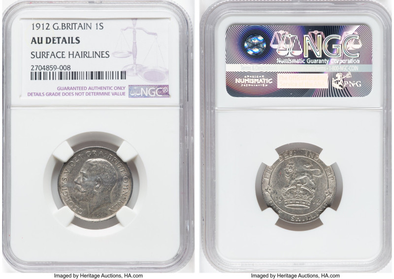 4-Piece Lot of Certified silver Assorted Issues NGC, 1) George V Shilling 1912 A...