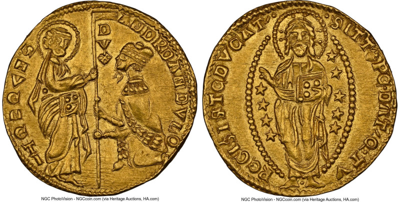 Venice. Andrea Dandolo gold Ducat ND (1343-1354) MS63 NGC, Fr-1221. 3.53gm. From...