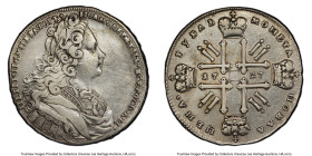 Peter II Rouble 1727 VF Details (Harshly Cleaned) PCGS, Moscow mint, KM182.1. Lettered edge. HID09801242017 © 2023 Heritage Auctions | All Rights Rese...