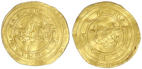 Orientalische Goldmünzen

Fatimiden

Al Zahir, 1021-1036 (AH 411-427)

Dinar AH 41? = 1019/1028, Al Mahdiya. 4,04 g. sehr schön, gewellt. Album ...