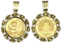 Ausländische Goldmünzen und -medaillen

China

Volksrepublik, seit 1949

10 Yuan 1994. Sitzender Panda beim Verzehr einer Bambuspflanze. 1/10 Un...