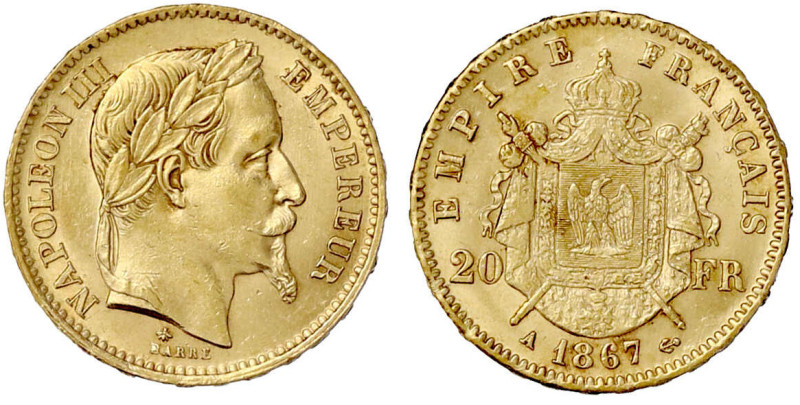 Ausländische Goldmünzen und -medaillen

Frankreich

Napoleon III., 1852-1870...