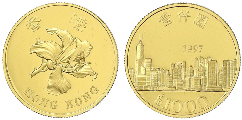 Ausländische Goldmünzen und -medaillen

Hongkong

1000 Dollars 1997. Rückkeh...