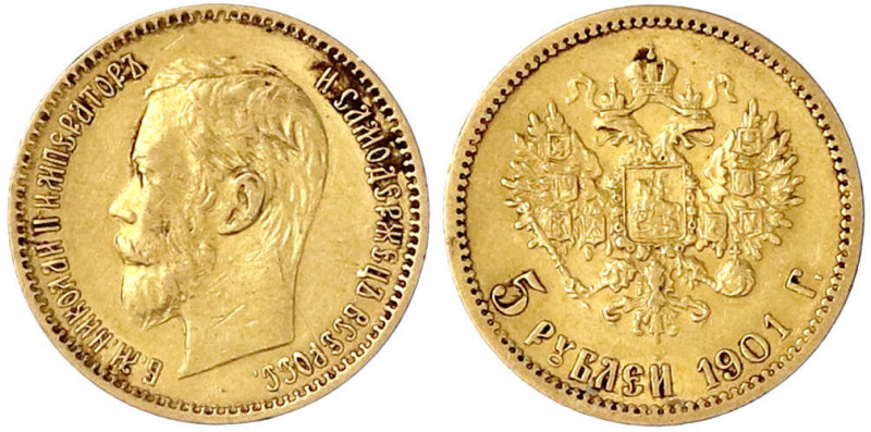 Ausländische Goldmünzen und -medaillen

Russland

Nikolaus II., 1894-1917
...