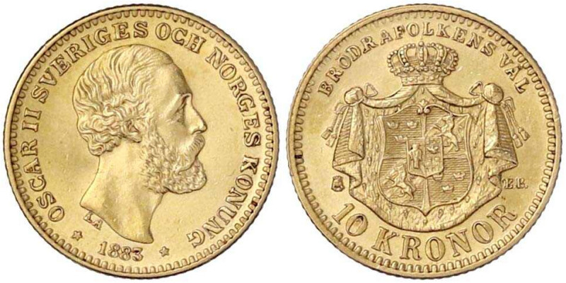 Ausländische Goldmünzen und -medaillen

Schweden

Oscar II., 1872-1907

10...