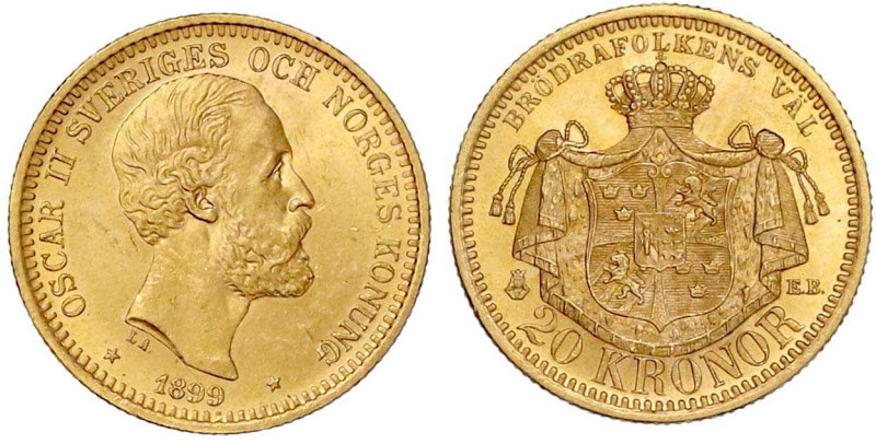 Ausländische Goldmünzen und -medaillen

Schweden

Oscar II., 1872-1907

20...