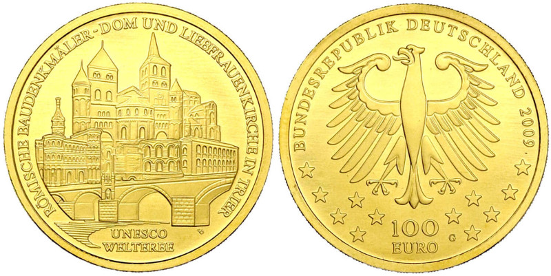 Goldmünzen der Bundesrepublik Deutschland

Euro, ab 2002

100 Euro 2009 G, T...