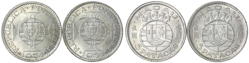 CHINA und Südostasien

Macao

portugiesisch, 1887-1999

2 x 5 Patacas Silb...