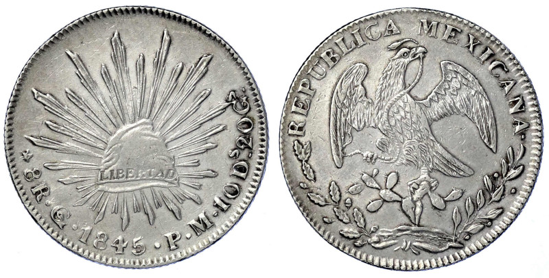 Ausländische Münzen und Medaillen

Mexiko

Republik, 1823-1864

8 Reales 1...