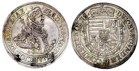 Römisch Deutsches Reich

Haus Habsburg

Erzherzog Ferdinand II., 1564-1595

Reichstaler o.J. Hall. Var. Harnisch mit 3 Reihen kl. Blümchen, Zept...