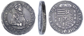 Römisch Deutsches Reich

Haus Habsburg

Erzherzog Ferdinand II., 1564-1595

Dicker Doppeltaler o.J. Hall. 56,80 g gutes sehr schön, kl. Zainende...