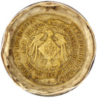Römisch Deutsches Reich

Haus Habsburg

Matthias II., 1612-1619

Wachssiegel in Metallkapsel (ohne Deckel) eines Stifts St. Margarete, unter Nen...