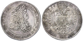 Römisch Deutsches Reich

Haus Habsburg

Leopold I., 1657-1705

Breiter Reichstaler 1692 KB, Kremnitz. Kleinere Büste. 28,79 g. sehr schön, Felde...