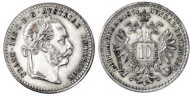 Römisch Deutsches Reich

Haus Habsburg

Franz Joseph I., 1848-1916

10 Kreuzer 1871. vorzüglich. Herinek 734. Nile Post 19.