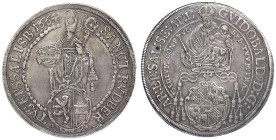 Römisch Deutsches Reich

Salzburg

Guidobald von Thun und Hohenstein, 1654-1668

Reichstaler 1664. 29,41 g. sehr schön/vorzüglich, min. Zainende...