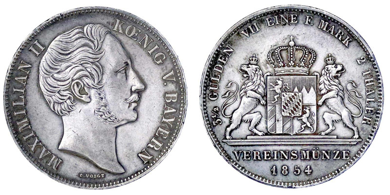 Altdeutsche Münzen und Medaillen

Bayern

Maximilian II. Joseph, 1848-1864
...