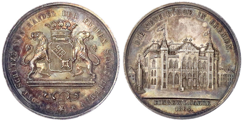 Altdeutsche Münzen und Medaillen

Bremen-Stadt

Silbermedaille 1864 v. Drent...