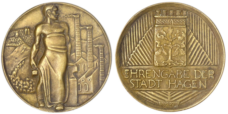 Altdeutsche Münzen und Medaillen

Hagen, Stadt

Bronzegussmedaille 1920 von ...