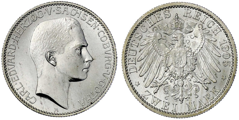 Reichssilbermünzen J. 19-178

Sachsen-Coburg-Gotha

Carl Eduard, 1900-1918
...