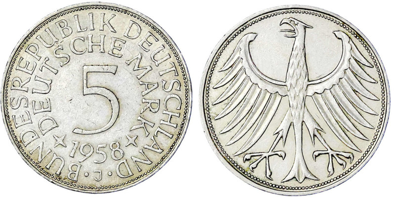 Münzen der Bundesrepublik Deutschland

Kursmünzen

5 Deutsche Mark Silber 19...