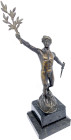 Varia

Skulpturen und Plastiken

Bronzeskulptur von Otto Schmidt-Hofer (1873 bis 1925 Berlin). Nackter Athlet mit Lorbeerzweig und Dolch auf Marmo...