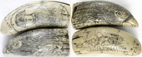 Varia

Sonstige Antiquitäten

2 sogen. "Scrimshaws", ursprünglich geschwärzte Gravuren auf Walrosszähnen, gefertigt 1815 (mit Napoleon-Büste) und ...