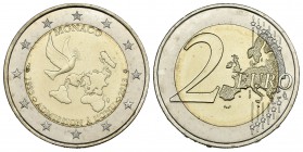 Mónaco. 2 euros . 2013. 20º Aniversario de la entrada en la ONU. Con estuche y certificado original. SC. Est...50,00.