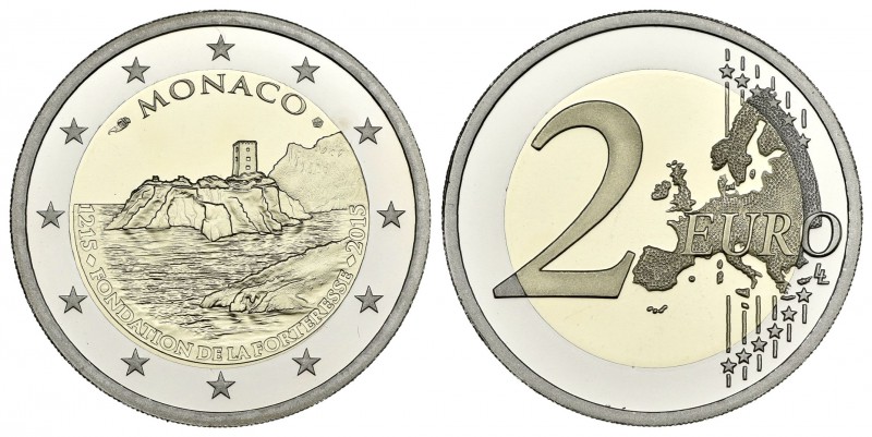 Mónaco. 2 euros. 2015. 800º Aniversario de la construcción del primer castillo e...