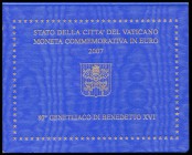Vaticano. 2 euros. 2007. 80º Cumpleaños del Benedicto XVI. SC. Est...60,00.