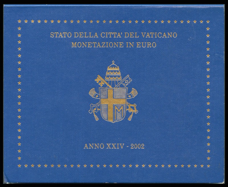 Vaticano. 2002. (Km-MS108). Serie de 8 valores de euro. Raro. SC. Est...180,00.