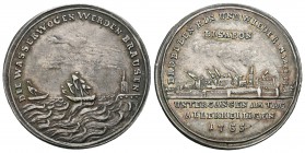 Portugal. Joseph I. Medalla. 1755. (Goppel-3237). Ag. 8,91 g. Terremoto y gran incendio de Lisboa. 30 mm. Rara. EBC+. Est...300,00.