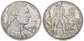 Medalla. 1969. Ag. 41,42 g. Capitán James Cook. Golpes en el canto. SC-. Est...40,00.