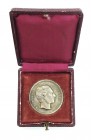 Alfonso XII. Medalla. 1877. (AVM-475). Ag. 35,95 g. Exposición Vinícola 1877, "A la perfección". 42 mm. EBC+. Est...110,00.