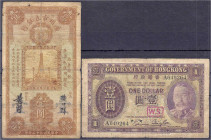 Banknoten

Ausland

China

Canton Municipal Bank. 1 Dollar 1933 u. Government of Hong Kong 1 Dollar 1935. III-IV. Pick S2278 u. Hong Kong Pick 3...