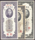 Banknoten

Ausland

China

Central Bank of China, 5, 10 u. 50 Gold Units 1930. III. Pick 326d, 327d, 329.