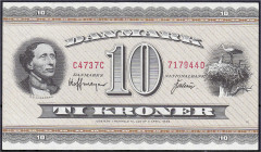 Banknoten

Ausland

Dänemark

10 Kroner 1954-55. I. Pick 44ad.
