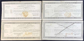 Banknoten

Ausland

Italien-Sizilien

4 Schatzanleihen zu 25, 50, 100 und 1000 Dukaten 1812. Bis auf 25 Dukaten alle entwertet. II-III, äußerst ...