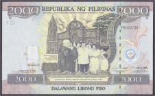 Banknoten

Ausland

Philippinen

2000 Piso 1998. I, etwas wellig. Pick 189.