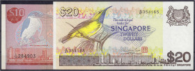 Banknoten

Ausland

Singapur

10 u. 20 Dollar o.D. (1979). I- Pick 11, 12.