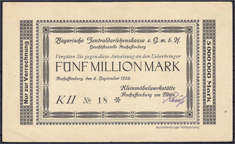 Banknoten

Deutsches Notgeld und KGL

Aschaffenburg (Bayern)

Kleinmöbel-W...