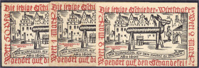 Banknoten

Deutsches Notgeld und KGL

Bremen (Bremen)

Deutscher Tag, 3 Scheine zu 50 Pfg., 1 u. 2 Mark 27.11.1921. II-III. Lindman 159.