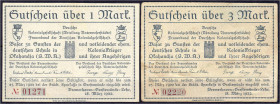 Banknoten

Deutsches Notgeld und KGL

Bremerhaven (Bremen)

Bremerhaven, Geestemünde und Lehe 18.3.1922 - 25.3.1922. 1 und 3 Mark Bazar zu Gunst...